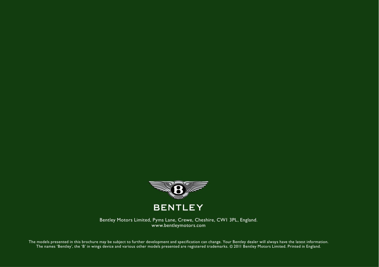 2012 Bentley Continental Flying Spur Brochure Page 43